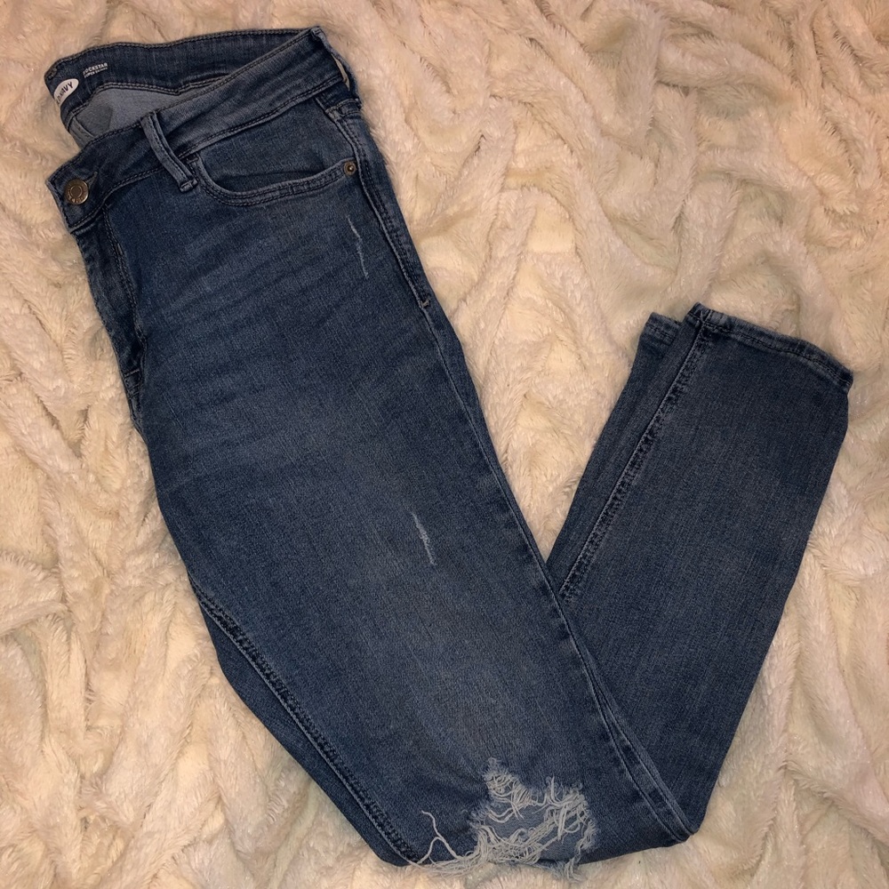 Old Navy Rockstar Super Skinny Distressed Denim